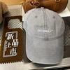 Fashion Hat New Hat Women's Old Washed Cotton Textured Baseball Cap Versatile Face Small Hat Women's Korean Edition Embroidered Cap