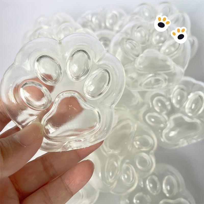 1/5Pcs Cat Paw Hollow Ball Skin Diy Stress Relief Toy Slow Rebound Fidget Sensory Ball Toy Decompression Irregular Ball Cover