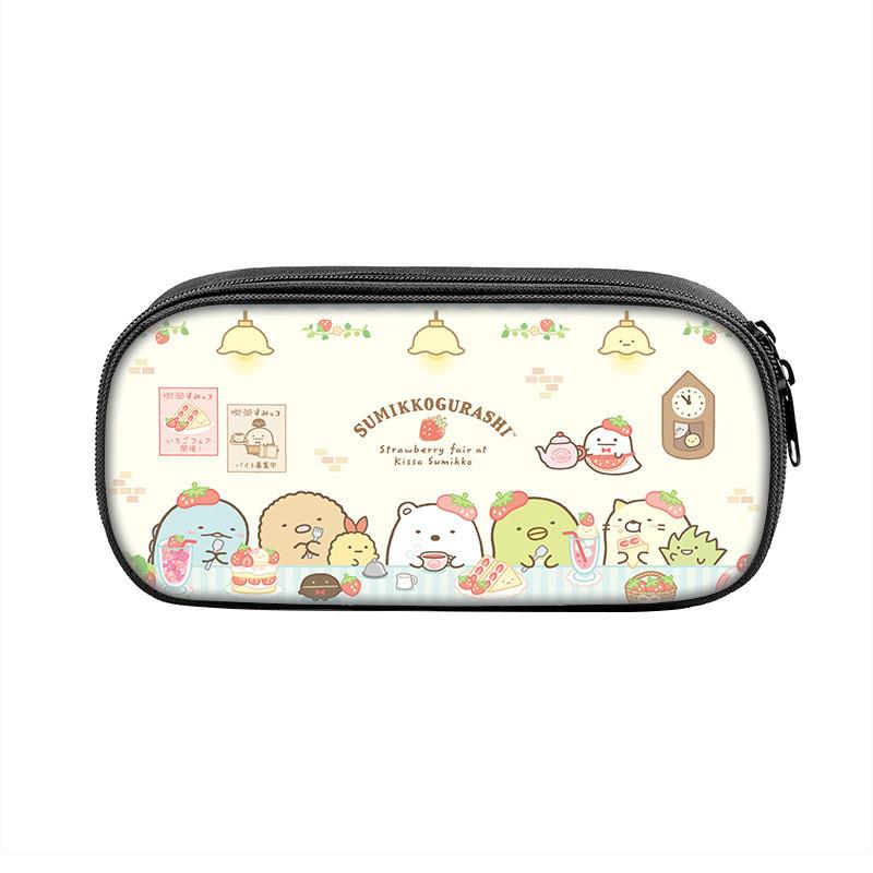 Sumikkogurashi Character Pencil Case With Large Capacity Nylon Storage Bag For Students