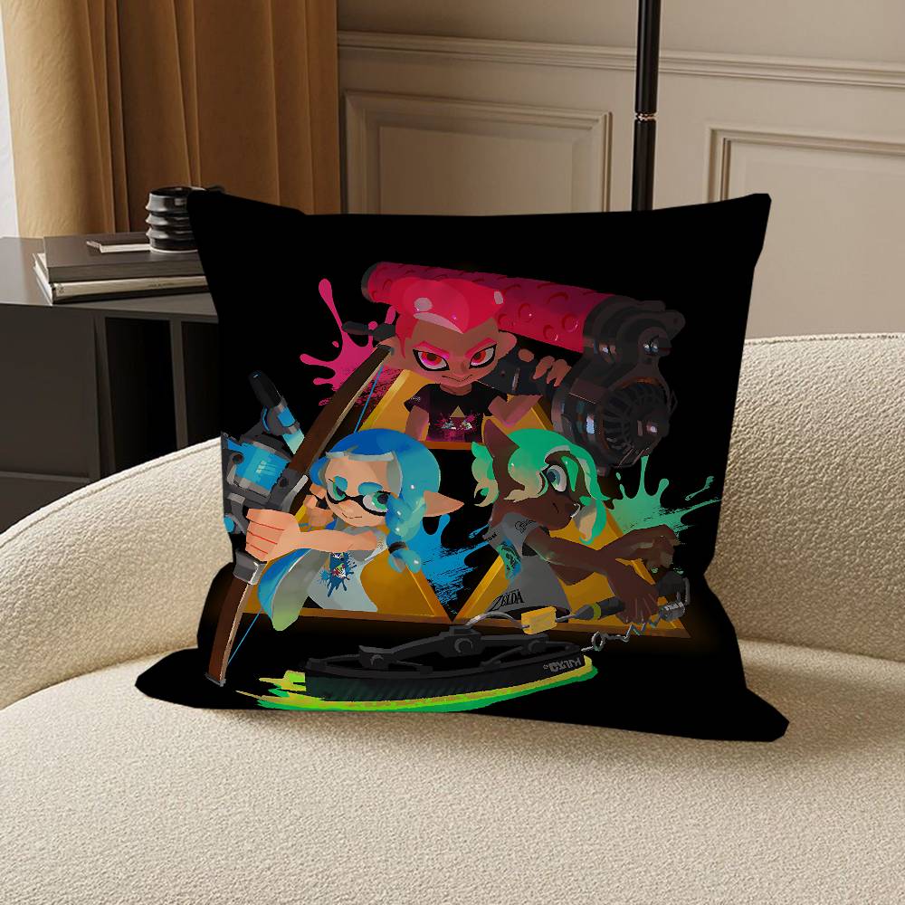 Spiel S-Splatoon 3 Kissen Geschenk Heim Büro Dekoration Schlafzimmer Sofa Auto Kissenbezug Hülle 45x45