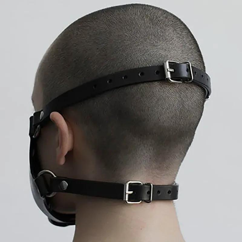 Bdsm Mask Punk Leather Motocykel Haze Face Mask Mužské Prachodolné proti vetru Hry pre dospelých Bondage Restraints Cosplay Sexuálne hračky pre mužov Gay