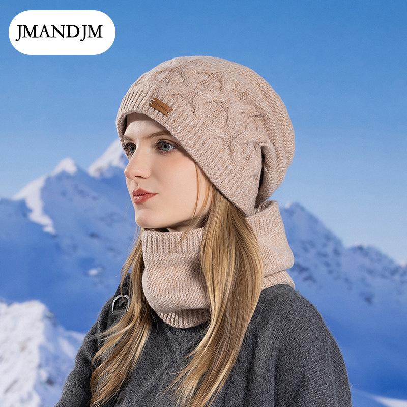 Зимняя шапка женская для верховой езды теплая защитная шапка из шерсти флисовый шарф — фото 8