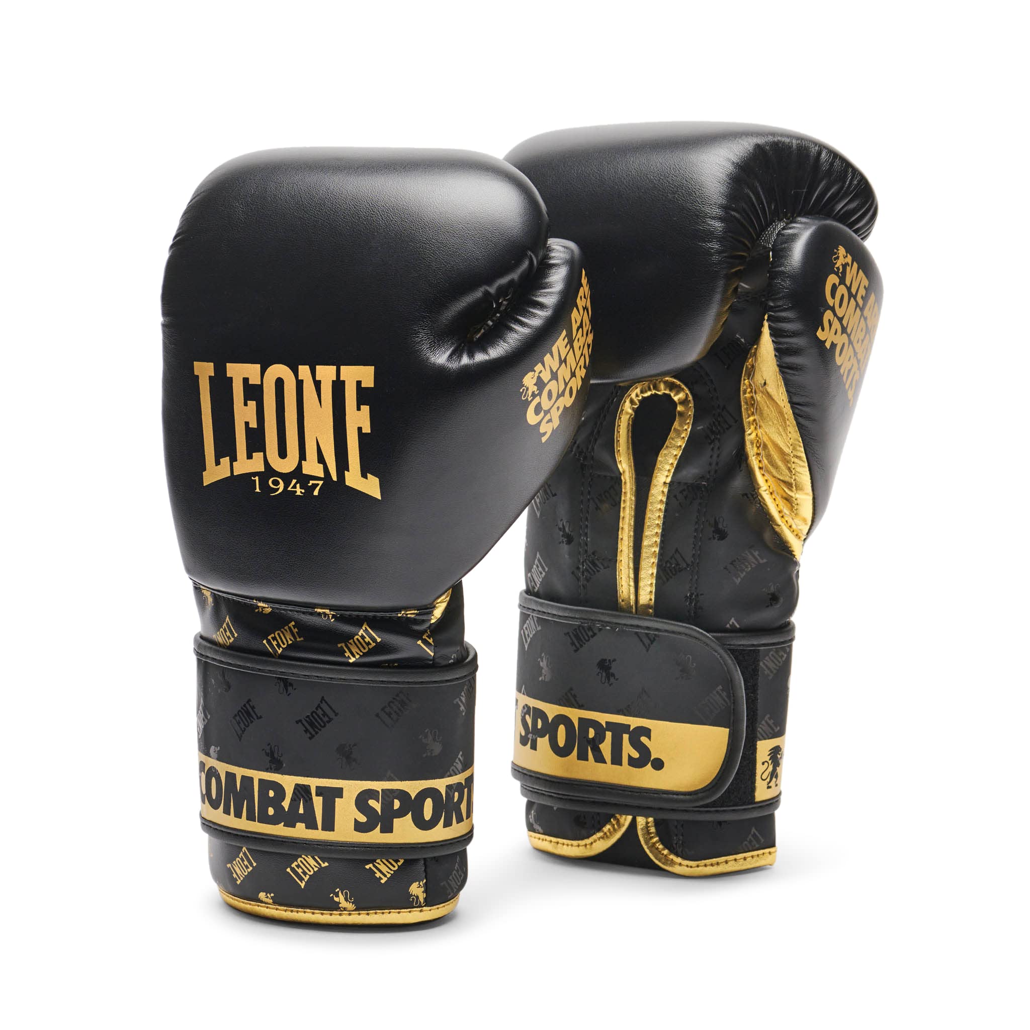 

LEONE 1947 Boxing Kickboxing Gloves Unisex Buffalo Leather Synthetic Leather Outer PU Pad Velcro Fastener 8oz Black GN220 [DNA] & / [Genuine Product] чорний