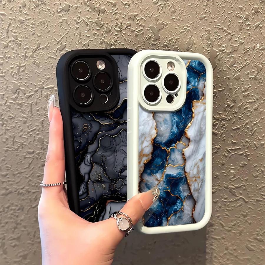 Case for iPhone 17 Pro Max 17e 12 Pro Air 16 15 Plus 14 11 13 Phone Cover Marble Pattern Matte