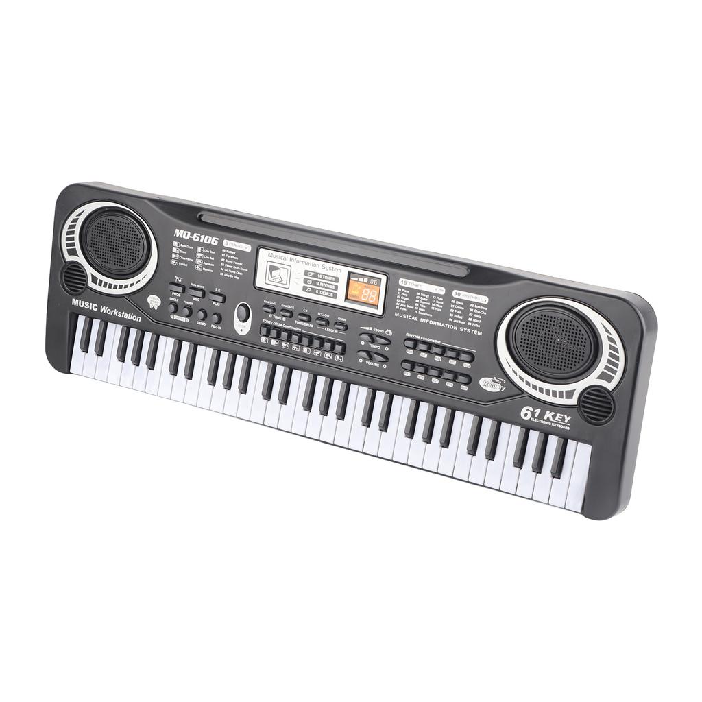 Tastiera Digitale Elettrica 61 Tasti Pianoforte Strumenti Musicali Giocattolo per Bambini con Microfono