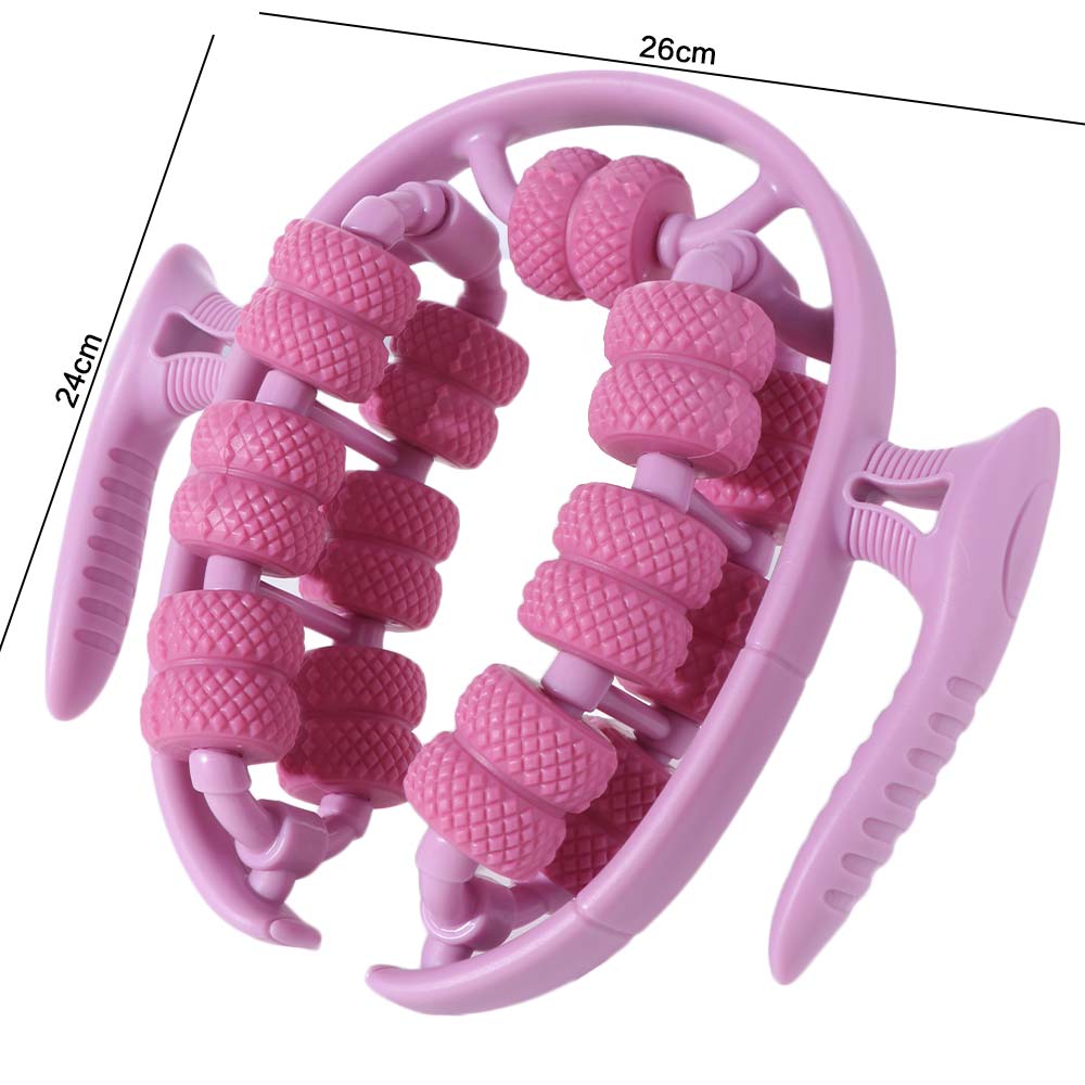 26 Wheel Cellulite Massager 360-degree Rotation Manual Muscle Massager Roller Yoga Fitness