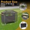 Table Height Outdoor Furniture Protective Cover for 72''L x 29''W x 44''H us