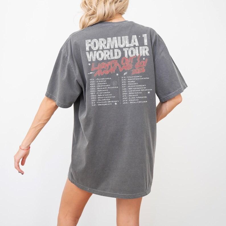 2026 Formula 1 F1 World Tour Vintage Style Unisex T-shirt chacoal AN66889 Unisex T-Shirt XXXL