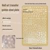 Gold 2025 Bowknot Floral Nail Stamping Plate