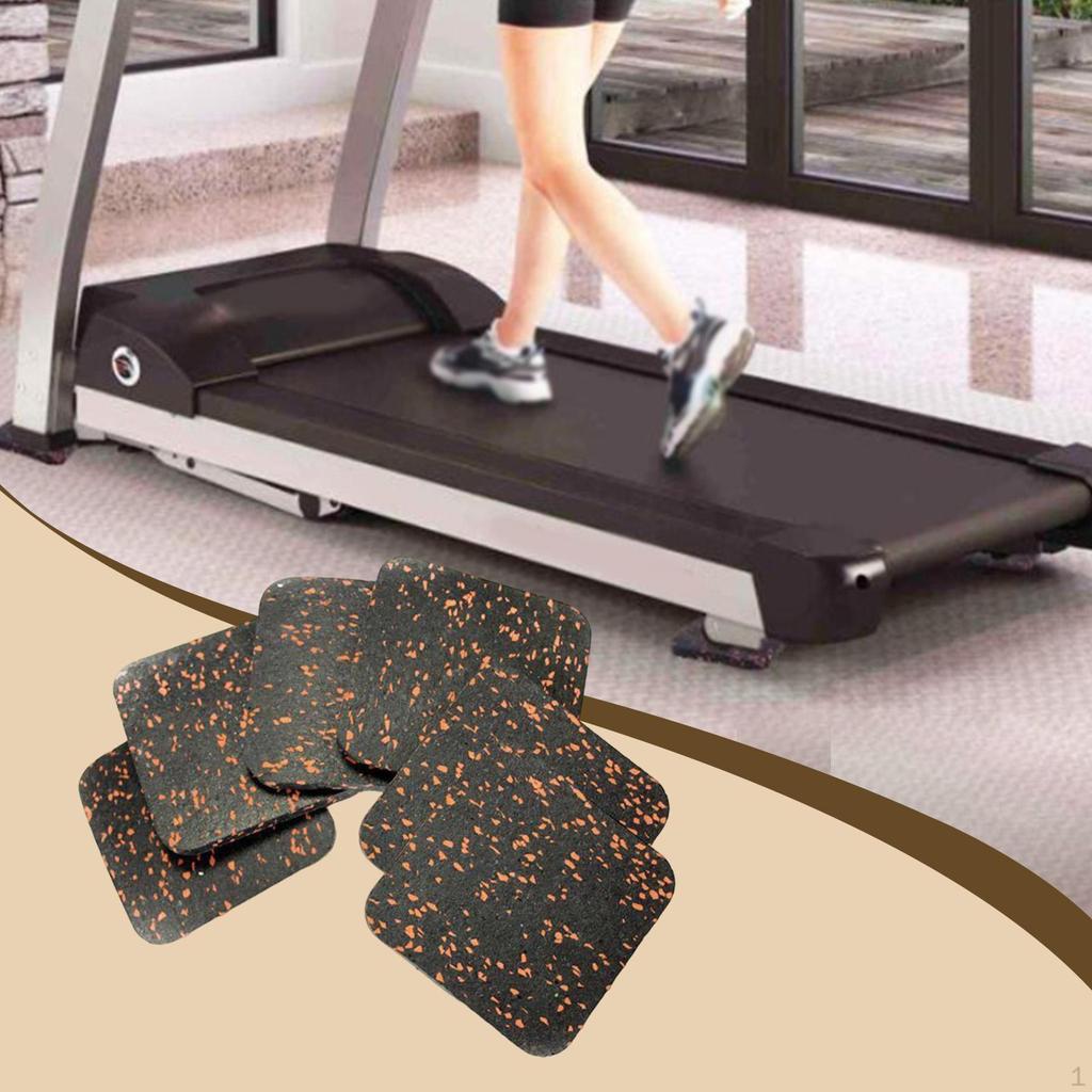 6 Anti-vibration Running Mats, Rubber Pads for Exercise Equipment, Static Pads.
