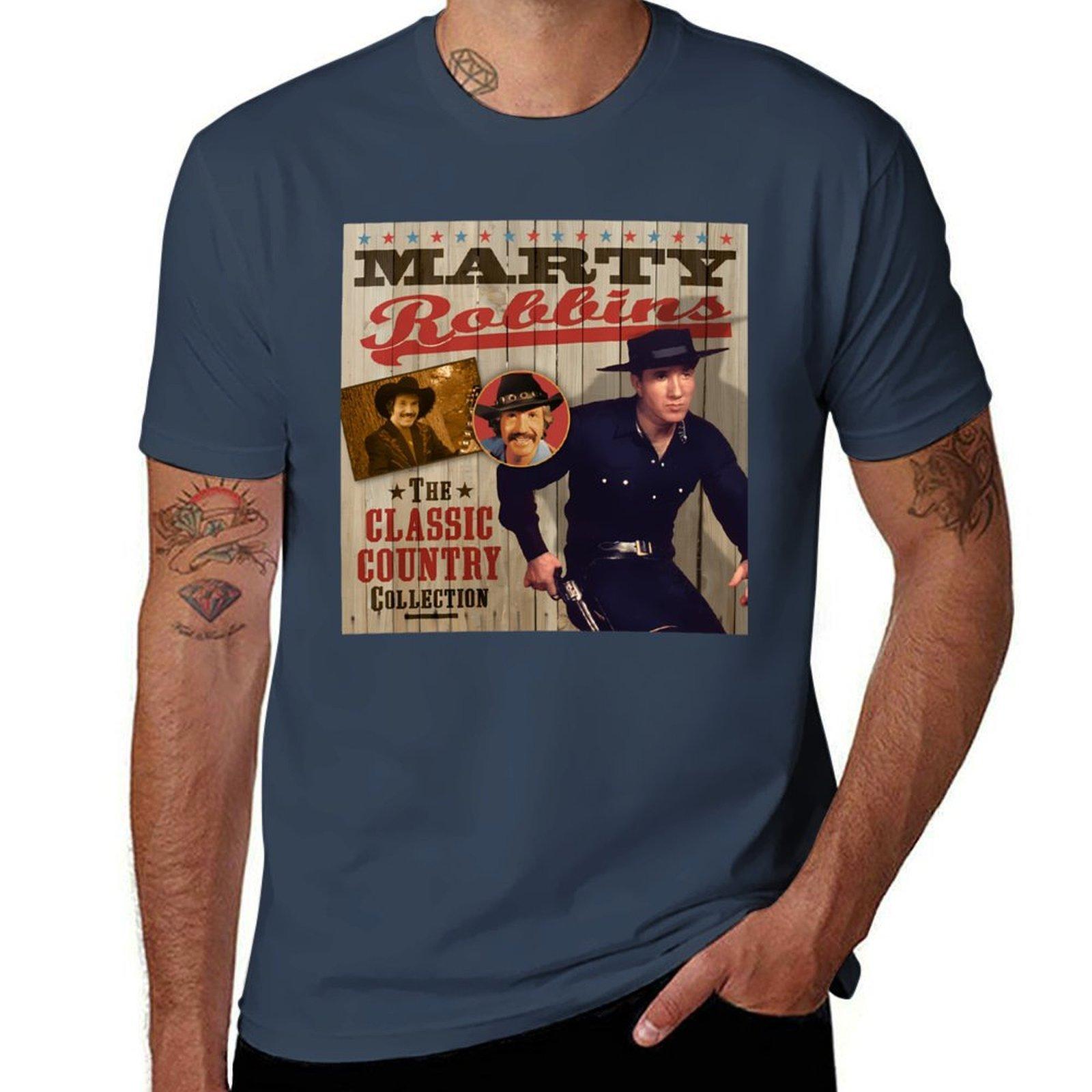 Marty Robbins The Classic Country Collection Classic TShirt Comfortable Work Wear Tee S