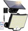 Solar-Powered 106 LED Outdoor Motion Sensor Light Dusk To Dawn Lighting, Garden Garage Wallmounted Waterproof Solar Panel Lamp