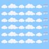 6 Pack Cloud Garland White Felt Banner Hanging Wall Ceiling Decor Baby Shower Sky Theme Party Decorations