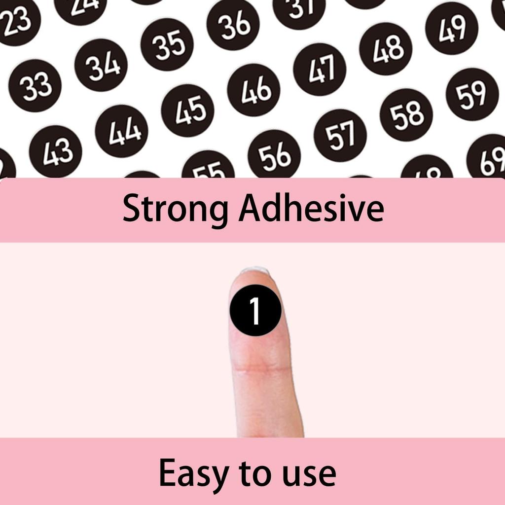 3000 PCS Number Stickers Labels, 0.4'' Black Consecutive Number Stickers 1-200, Vinyl Numbered Sticker, Self-Adhesive and Residue-Free, Use for