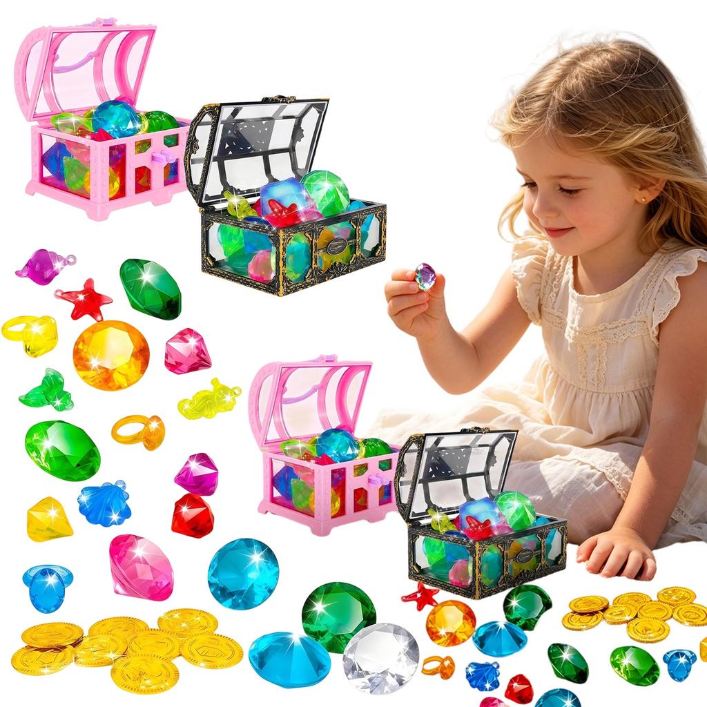 Summer-Appropriate Children's Pool And Diving Pool Toys, Diving Game Treasure Chest Toy Set.