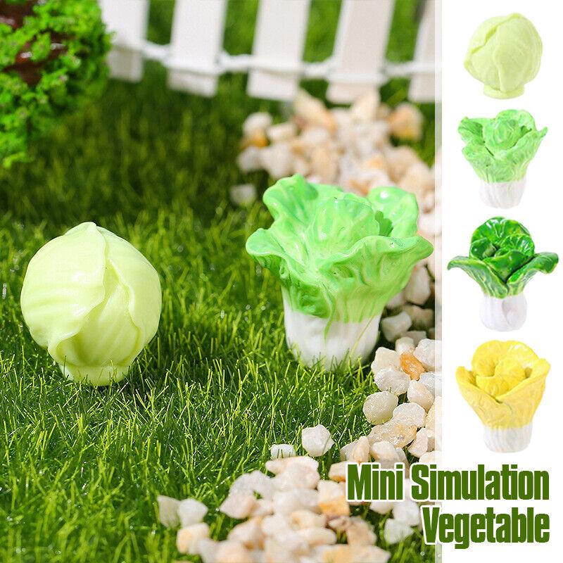 10pcs Mini Simulation Vegetable Ornaments Resin Crafts Realistic Vegetable Model DIY Micro-landscape Dollhouse Decor New