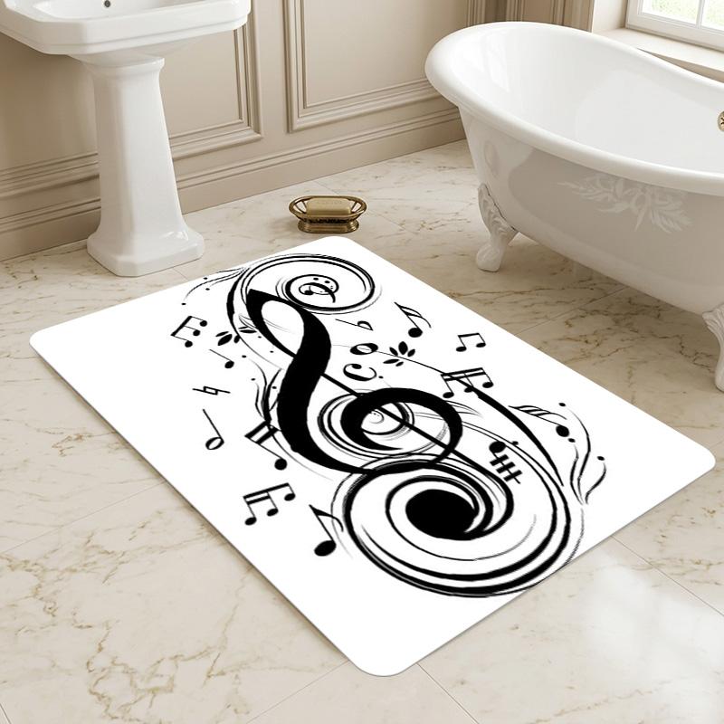 Music Notes Living Room Nonslip Area Rug Soft Carpet For Bedroom Game Playroom Sofa Office Home Decor Doormat Christmas Gift C9301769