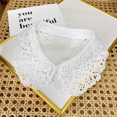 Embroidered Fake Collar European And American Style New White Shawl Doll Fake Collar Female Shirt False Collar