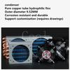 Refrigerator condenser radiator with fan small air-cooled cooling universal copper tube fin-type freezer radiator 120*120 fan
