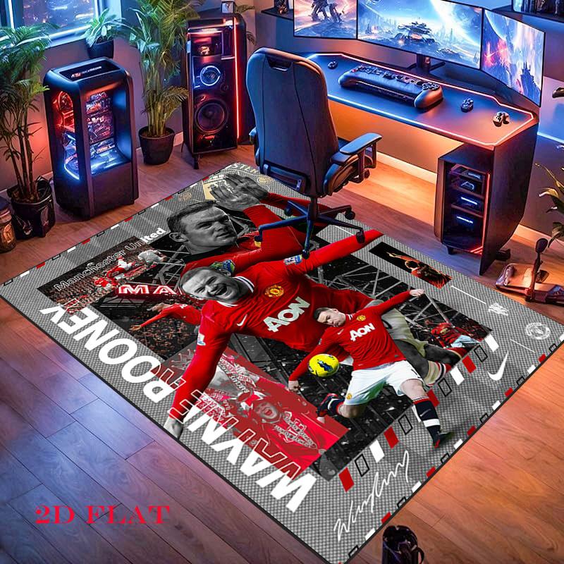 Man Utd Vloerkleed Tapijt voor Woonkamer Slaapkamer Huis Sofa Decoratie, Kinderspeel Antislip Vloermat