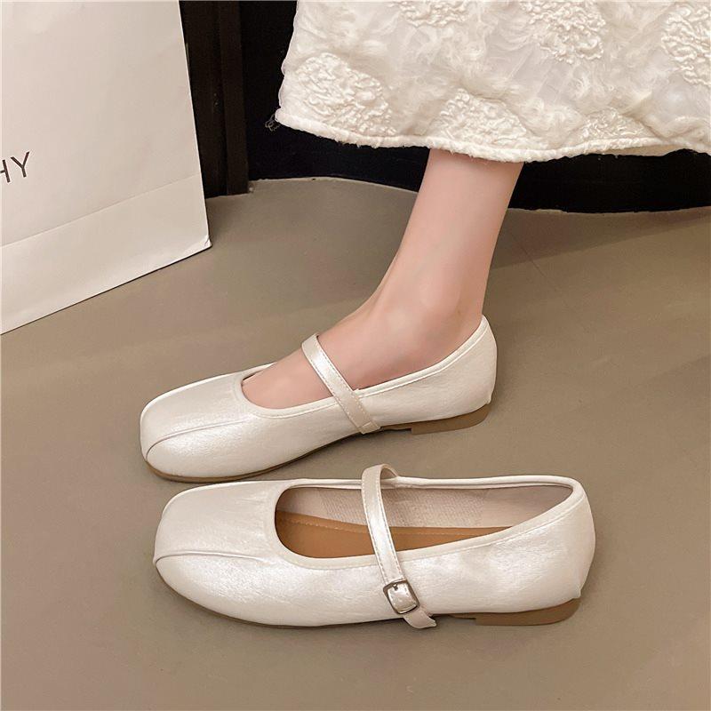 Summer Evening Wind Mary Jane Shoes Single Shoes Women'S French Ballet Skirt Doudou Shoes New Flat Temperament Matching