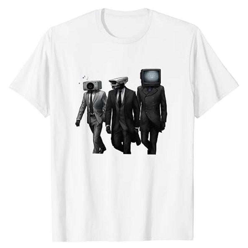 Cameraman, Speakerman, TVman, Skibidi Toilet Meme Game Gifts T-Shirt Humor Funny Graphic Tee Tops Short Sleeve Blouses Apparel