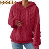 Women's Fashion Casual Solid Color Print Long Sleeve Hooded Hoodies & Sweatshirts Unique Design