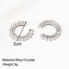 2Pcs Full Rhinestone Zircon Ear Cuff Ear Clip For Women No Pierced C Shape Earcuff Ear Wrap Earcuff Clips Jewelry Gifts