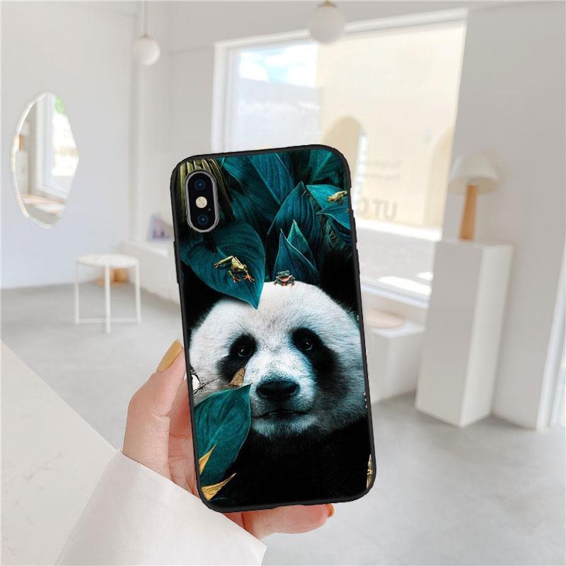 PP16 Cartoon Panda Soft Shell Phone Case for Redmi Note 10 11 12 Pro Max 10S 10C 10T 11A 11S 12S 12C