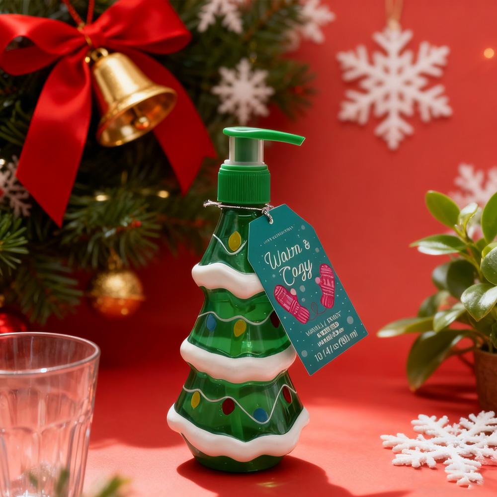 Holiday Essential! 350ML Santa Claus Dispenser Bottles - Reusable Home Travel Toiletry Refillable Jars