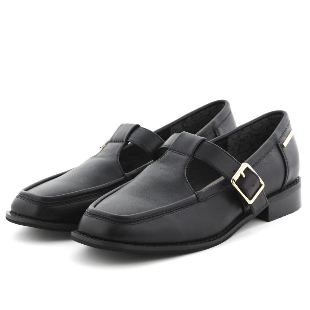 Black 235 HIMIMO/Himiko/Square T-Strap Shoes/641303