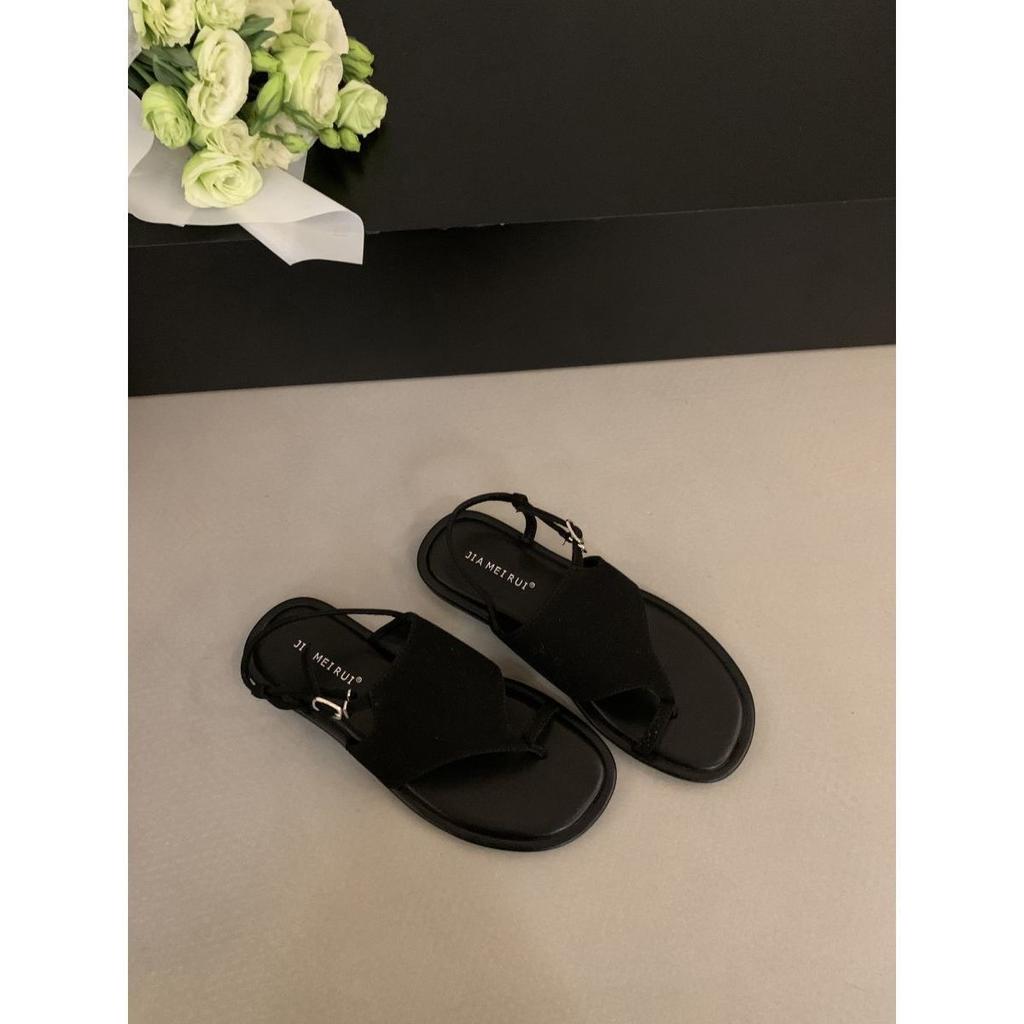 Thick-soled inner heightening retro-toed sandals women's 2025 new summer vacation wind seaside beach casual Roman shoes