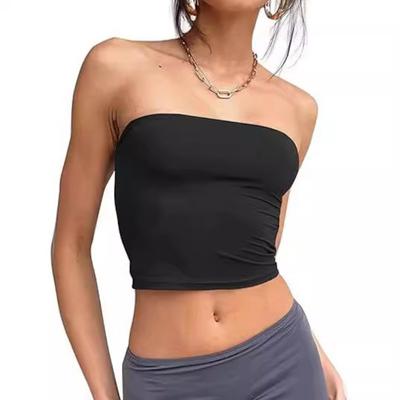 Top Sexy Fată Fără Bretele Vară Îmbrăcăminte Exterioară Pulover Vestă Croială Slim Topuri Corset pentru Femei