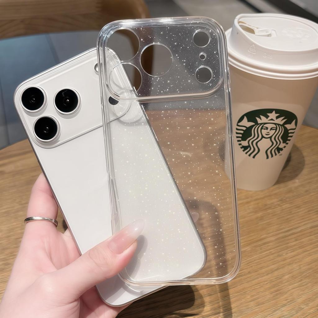 Soft TPU Cute Clear Glitter Case For For Iphone 17 Air 16E 16 Pro Max 1 Plus 14 13 12 11 Women Girls 17air Phone Cover Accessories