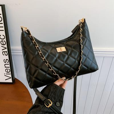 Niche Design Diamond Chain Single Shoulder Armpit Tote Bag 2025 New Trend High Value Messenger Bag