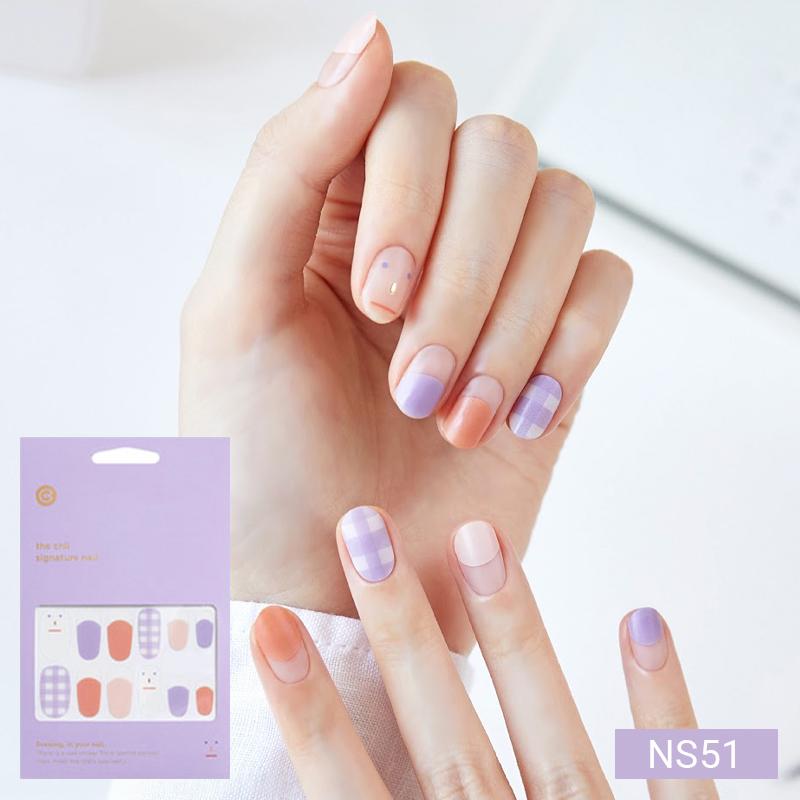 Cute Pastel Nail Stickers 24pcs | Press-On Strips, Bunny, Bear&Star Designs, Easy Peel