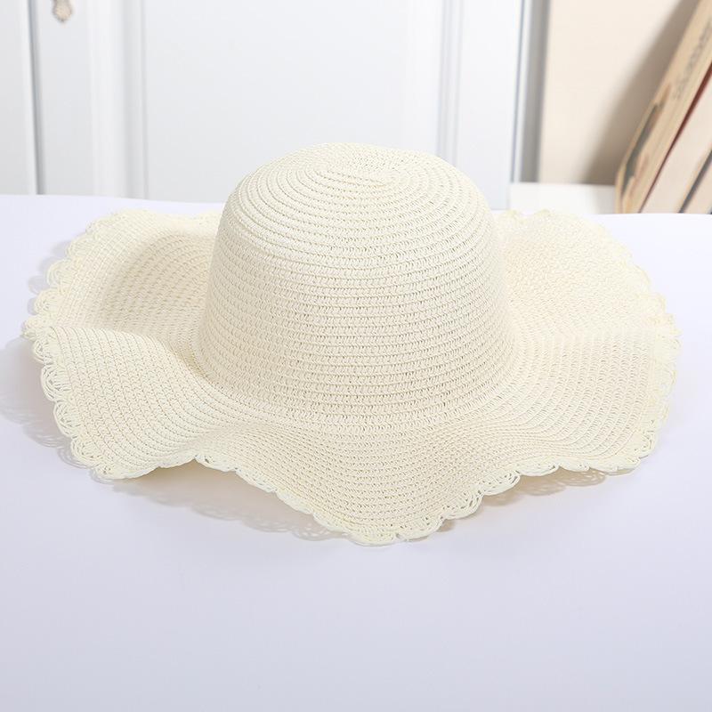 Spring And Summer Women's Hat Sunscreen Beach Fisherman's Straw Hat, Large Brim, Bamboo Hat, Bowtie, Fashion Outdoor H31