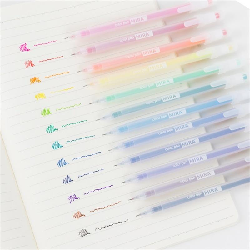 

12pcs Multi Color Gel Ink Pens Marker Liner 0.5mm Ballpoint Stationery Gift Office School 12 colors