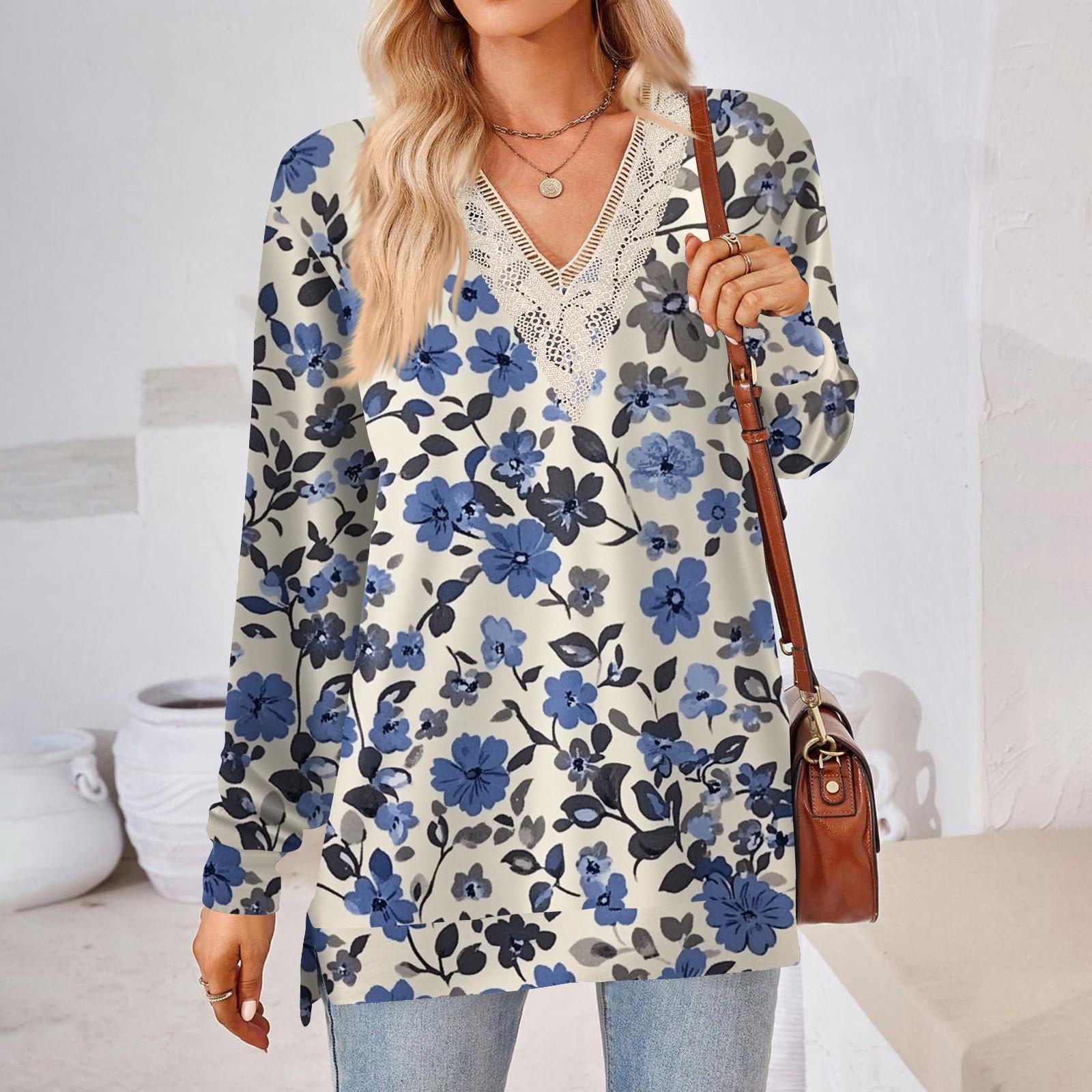 

Женские топы Свободные свободные футболки с длинными рукавами контрастного цвета и разрезом Женские топы S