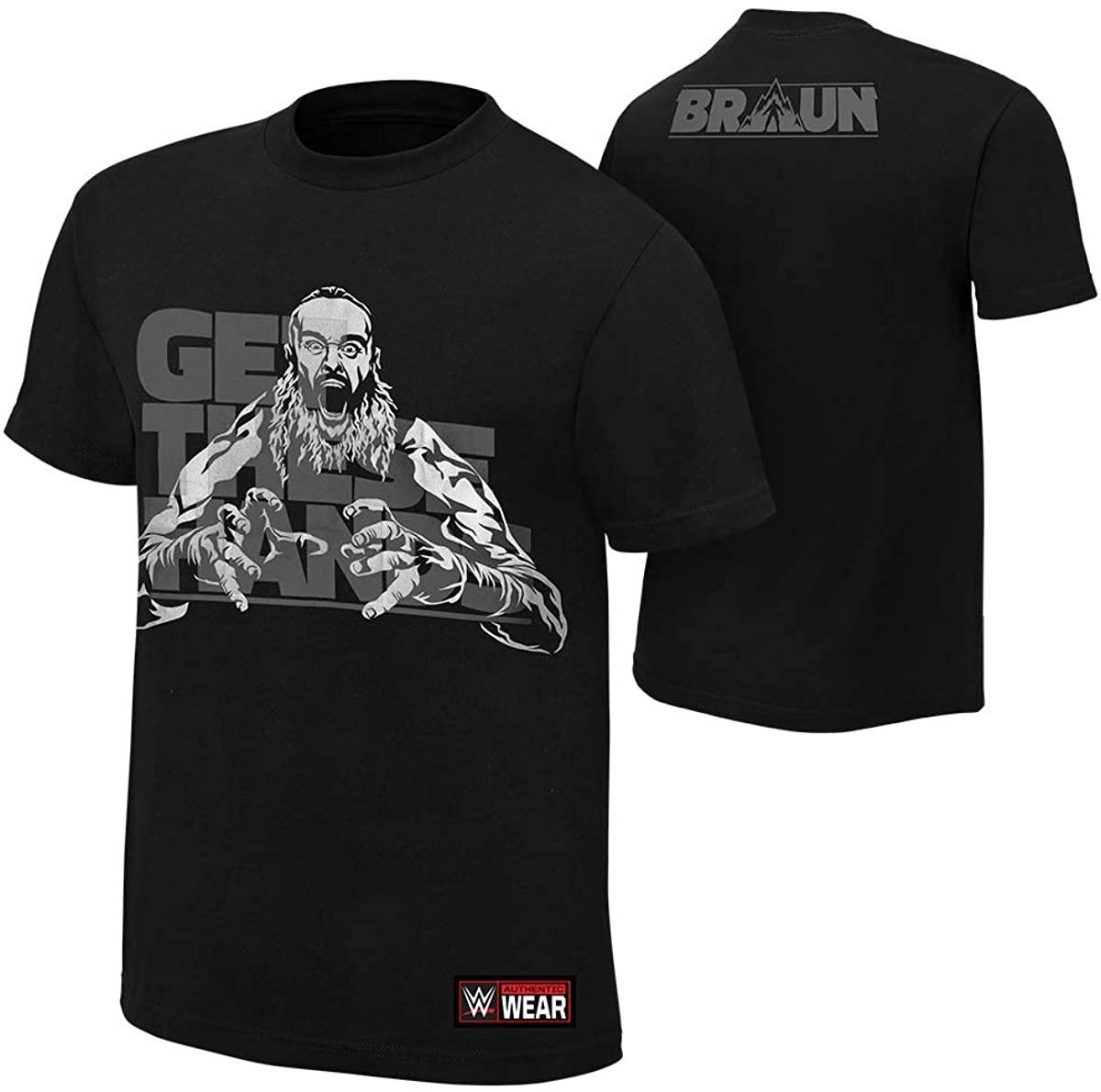 

Светоотражающая футболка Authentic Wear Braun Strowman Get This Hands, черная, большая