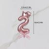 Pink Crown Candle Birthday 0-9 Number Cake Decoration Digital Candles Dessert Insert Decor Party Anniversary Day Cake Decor