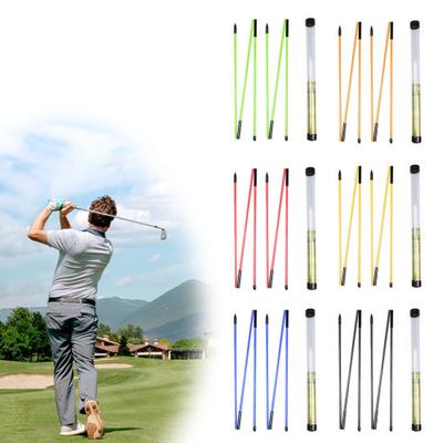 Collapsible Golf Alignment Stick, Telescopic Golf Swing Direction Indicator Rod, Golf Practice Training Aid for Aiming, Putting, Swing