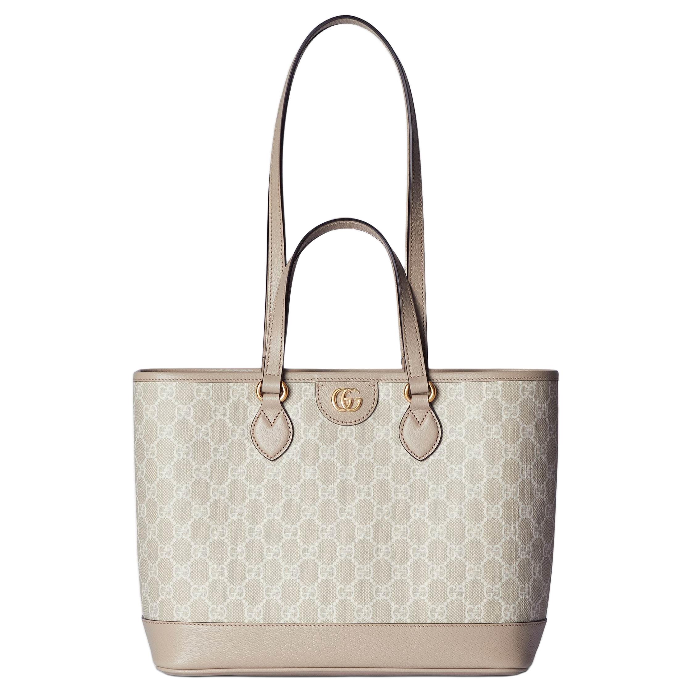 

Gucci Ophidia Double G Logo Gold Tone Accessory Canvas And Leather Trimmed Tote Bag Women Tote Bags Beige White 765043-FAA4G-9897 Shopping Bag Set(Basic Set+Shopping Bag)