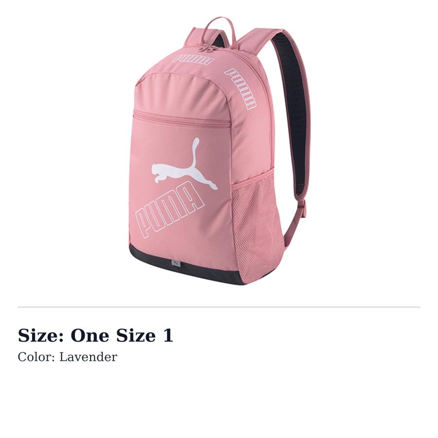 PUMA Fabric Backpack Regular Womens Pink Purple 07729503 One Size 1