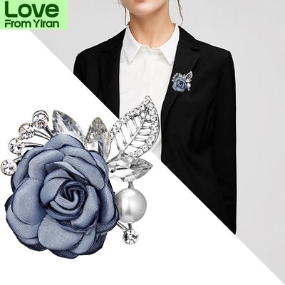 Vynikajúca dámska kvetinová perlová brošňa šperky vintage elegantná kytica dáma svadobná párty doplnky odznaky korsáž