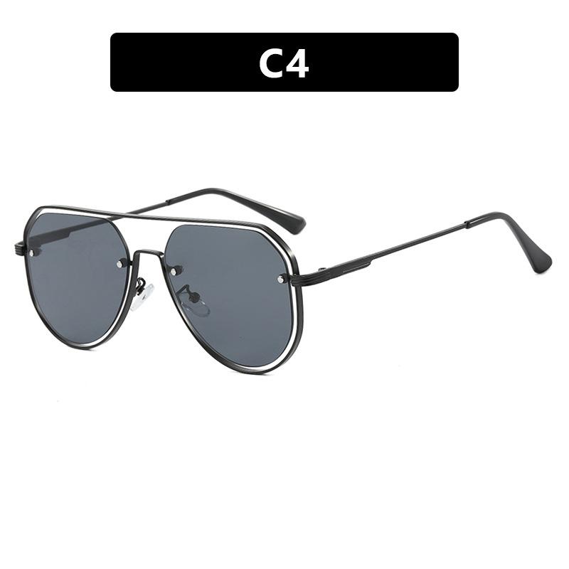 Hollow Metal Toad Frame Sunglasses Modern Retro Sunglasses Driving Casual Sunglasses