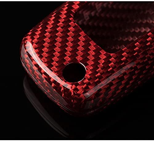T-carbon Compatible: Volkswagen Golf 7 MK7 3-Button Car Key Case Real Carbon Smart Key Case Key Cover Key Protection Key Holder (Through Hole Typ