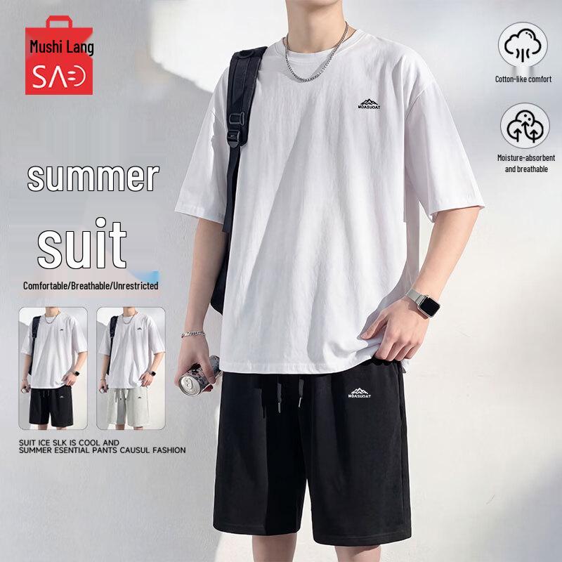 MUSHILANG Men's Summer Casual Sportswear Set