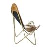 Handmade Vintage Cowhide Leather Butterfly Chair Sleeper Seat RelaxChair Folding
