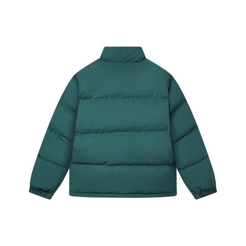 Fila Letter Logo Printed Lined Loose Thick Warm Jacket Down Coat Unisex Jackets Show-Peak-Green F51U349901F-GN